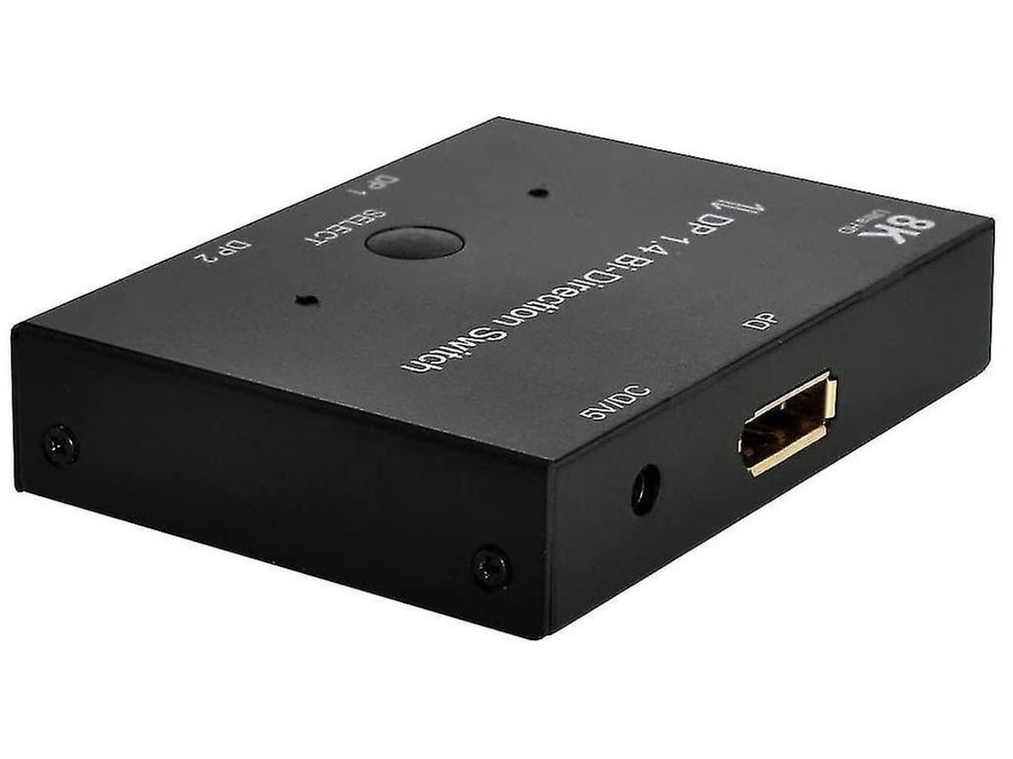 Dp Displayport 1.4 Hdcp Sst Estendido 8k 30hz 4k 60hz Switch Bidirecional Suporte Para Hub Mst Preto Facpoet