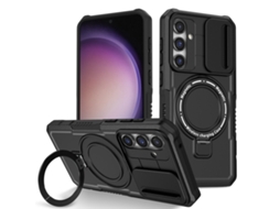 Capa Zruxe Compativel Com Samsung Galaxy S23 Fe 5g (camshield - Magsafe - Tpu - Híbrido - Pc - Preto)