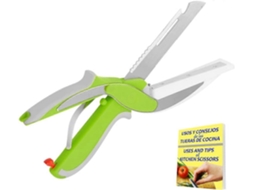 Tesoura de cozinha profissional em aço inoxidável com múltiplas funções: cortar ervas, filetar peixe e descascar.