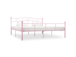 Estrutura de Cama Metal Rosa (180x200cm)
