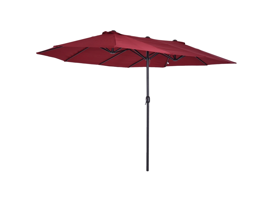 Sombrinha, Tamanho Grande, Tecido Resistente A Uv, Vermelho