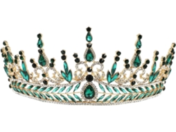 Tiara Barroca, Coroa De Casamento Elegante E Leve Em Liga Metálica, Acessório Para Cabelo.