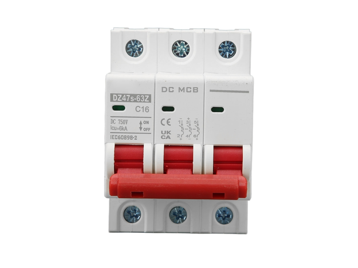 Disjuntor De Circuito Dc 3p (capacidade De Quebra De 6000a, Segurança Para Sistema Fotovoltaico Solar)