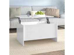 Vidaxlmesa Decentro80x55,5x41,5cm Madeira Processada Branco Brilhante
