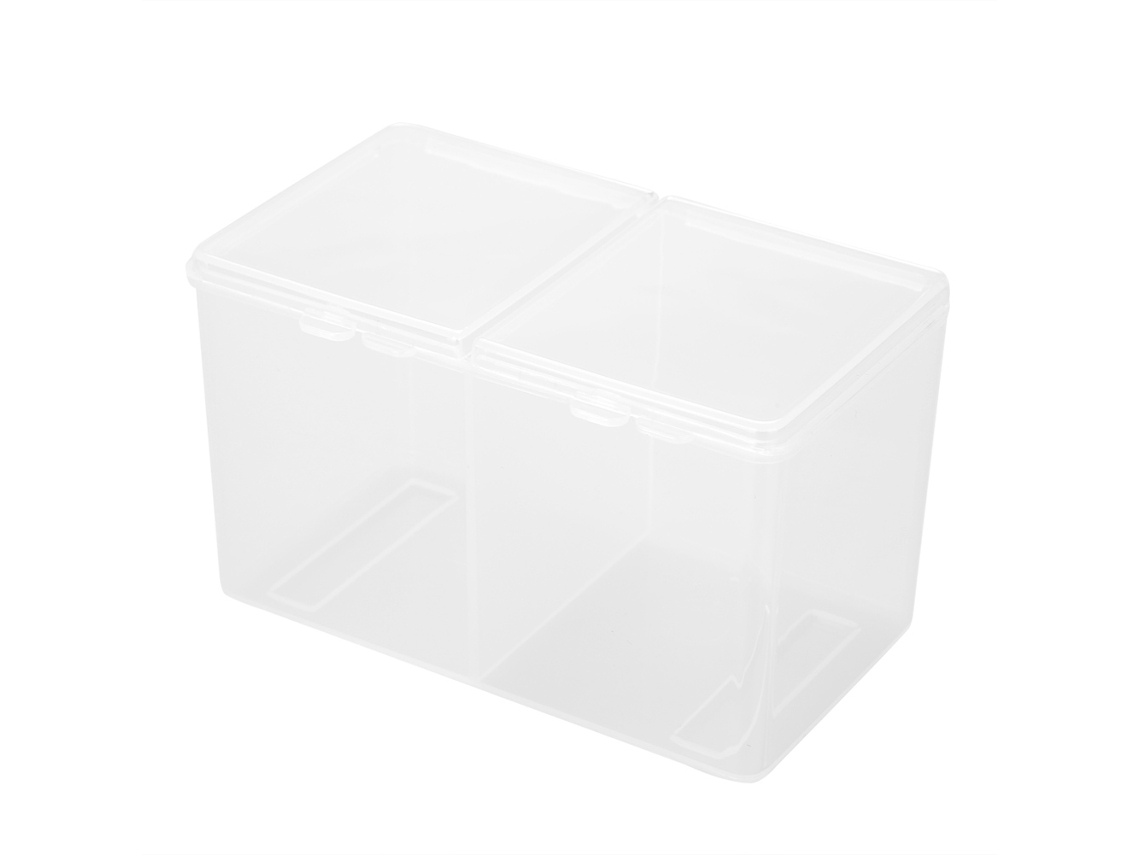 Organizador De Beleza Com 2 Compartimentos Para Algodão, Esmaltes, Glitter E Ferramentas De Manicure