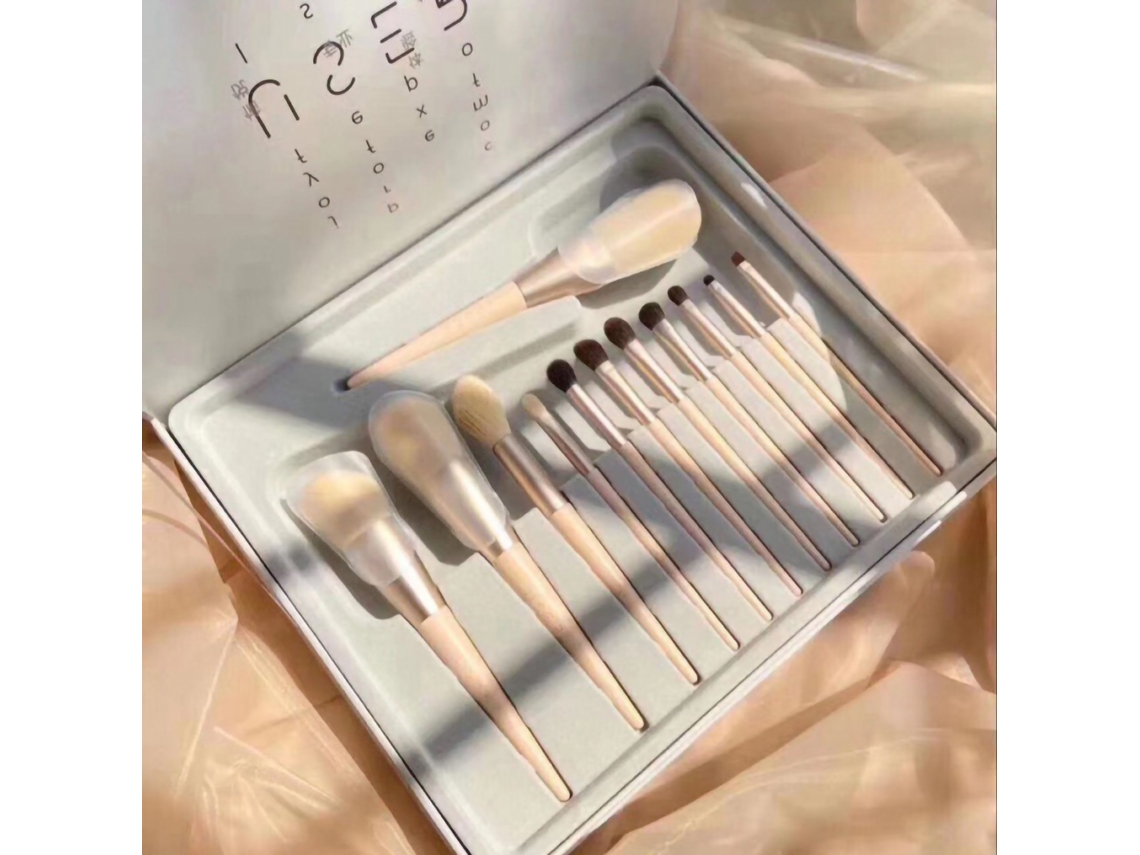 Set De 12 Brochas De Maquillaje Morandi Para Varios Cosméticos
