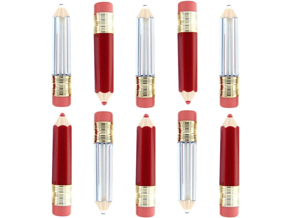 Conjunto De 10 Mini Tubos Transparentes Para Batom E Protetor Labial, Perfeitos Para Montar Você Mesmo.