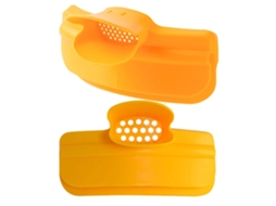Funil Reutilizável Totority 2 Peças Para Bordas De Panelas, Amarelo, Seguro E Fácil De Usar Para Despejar Líquidos Na