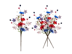 Laxiscreed Pack De 4 Decorações Americanas De 4 De Julho Com Ramos Para Casa
