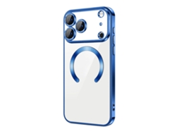 Capa Para Iphone 17 Pro - Capa Metálica Com Compatibilidade Magnética, Design Fino - Azul