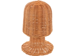 Suporte Para Aplique De Cabelo Em Rattan Trançado À Mão, 27 Cm