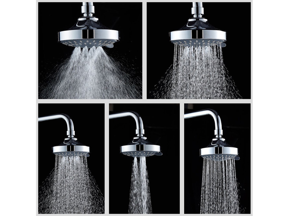 Cabeçote de Chuveiro de Alta Pressão, 4 Polegadas, 5 Configurações, Cromado