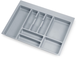 Porta-talheres Optima para gaveta Universal EMUCA módulo 700mm Plástico Cinza