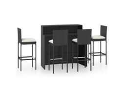 Garden Bar Set, Garden Bar Sets Vidaxl Preto Rattan / Vime (n/a)
