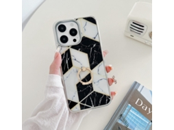 Suporte Casa Galvanizado Para Iphone 15 Pro Max Pele Sintética Preto