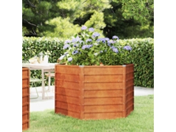 Vidaxl Canteiro De Jardim 129x129x77 Cm Aço Corten Cor Enferrujado