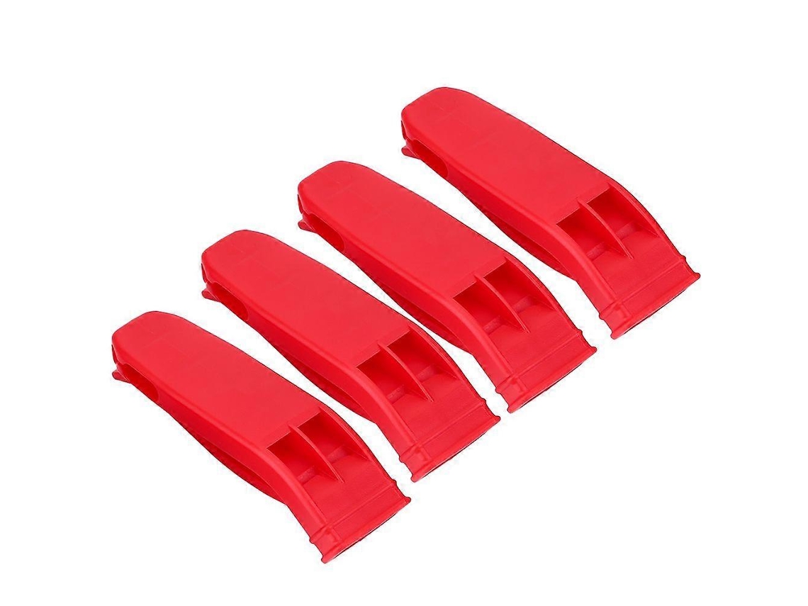 Conjunto De 4 Apitos Esportivos Multifuncionais De Dupla Frequência Para Uso Em Emergências Ao Ar Livre E Sobrevivência.