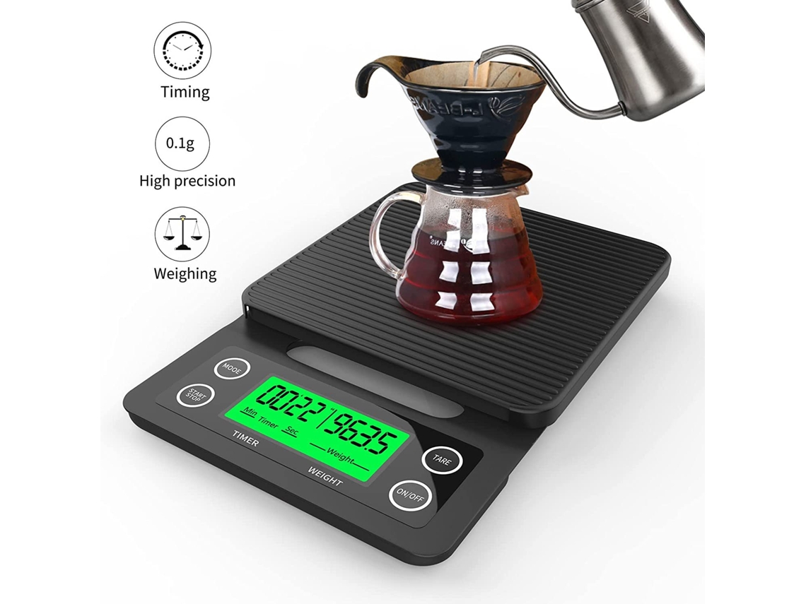 Balança De Precisão Inteligente Para Café, Bebidas, Produtos Assados ​​e Uso Doméstico(capacidade Precisão 5kg/0.1g) Czhhmart