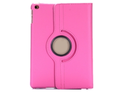 Capa De Couro 360 ° Para Ipad 9.7 (2017-2018), Rosa Escuro
