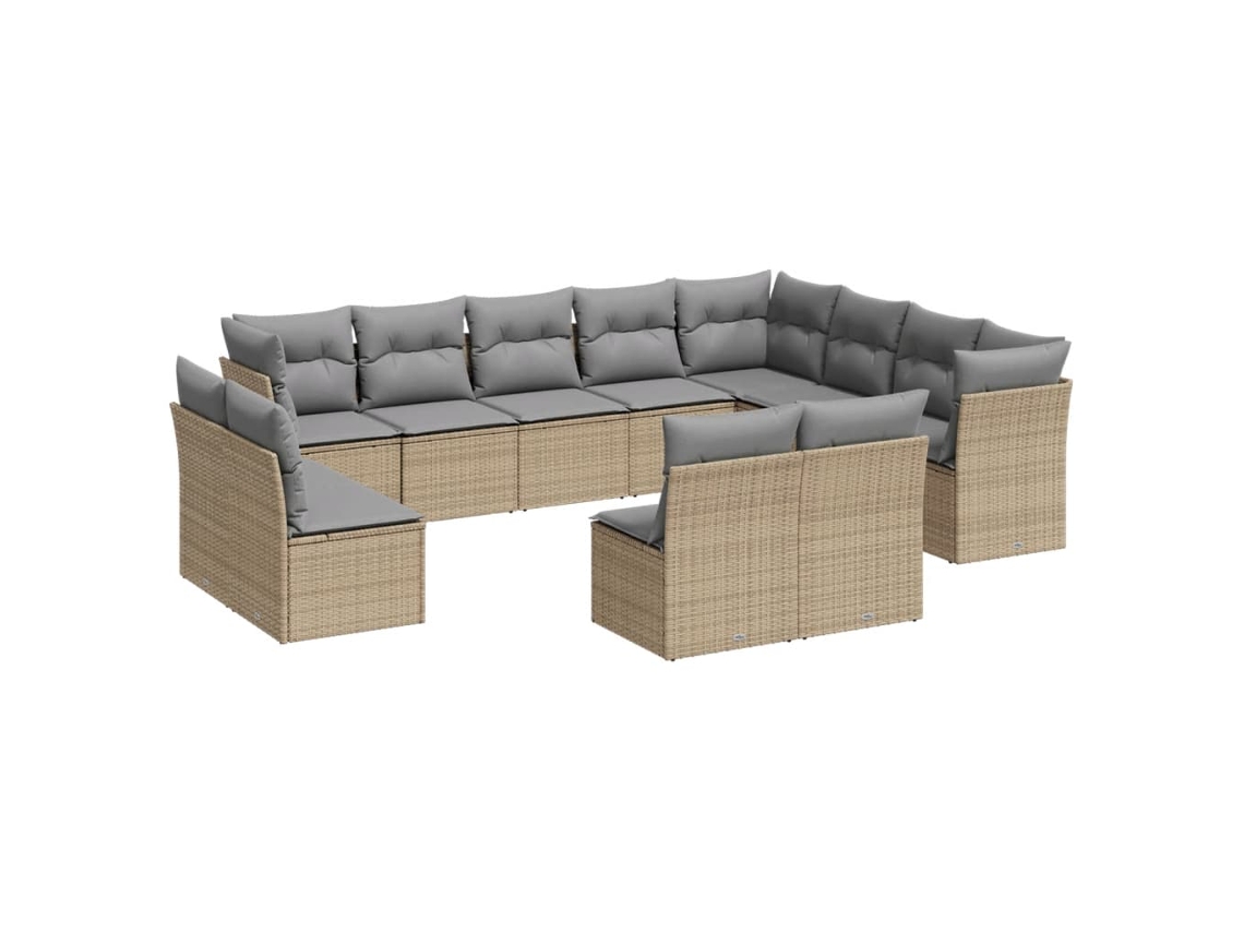 Garden Sofa Set, Garden Sofa Sets Vidaxl Bege Rattan / Vime (n/a)