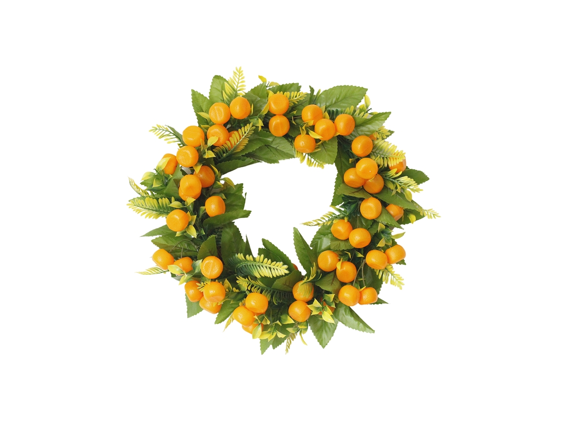 Laxiscreed Guirlanda De Outono Com Kumquat Para Porta E Parede, Diâmetro Cerca De 35cm