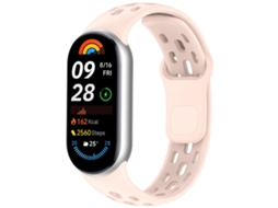 Bracelete Para Xiaomi Smart Band 10/9/8 - Tpu Respirável - Furos Em Formato De Colmeia Rosa Claro