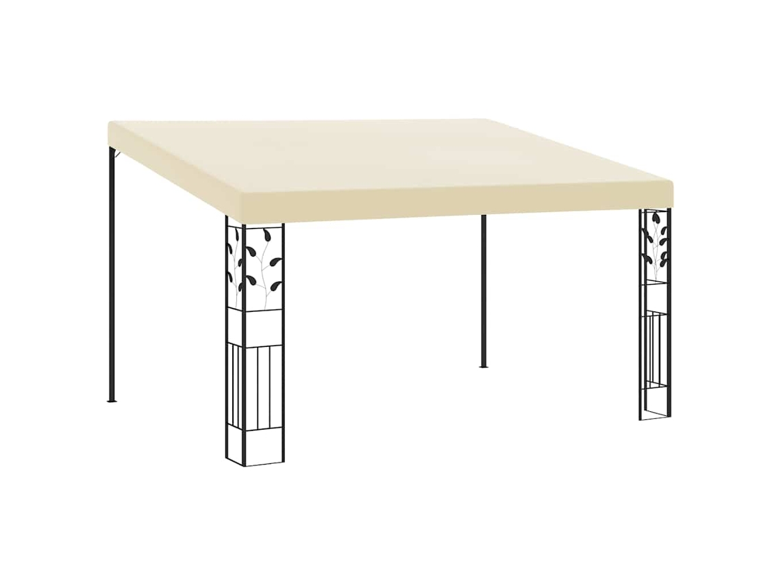 Vidaxl Gazebo De Parede 4x3x2,5 M Creme