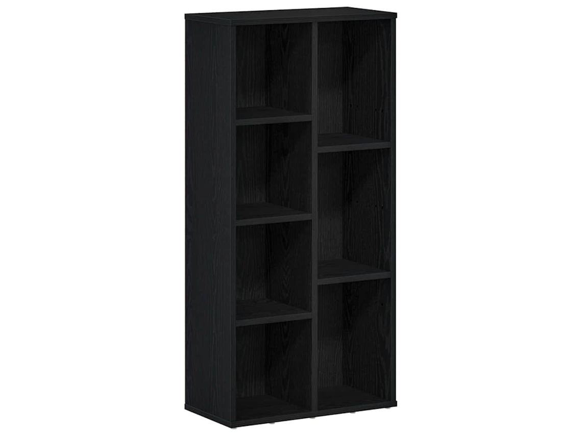 Estante em Carvalho Preto 50x25x104 cm Madeira Engenheirada MAISON EXCLUSIVE