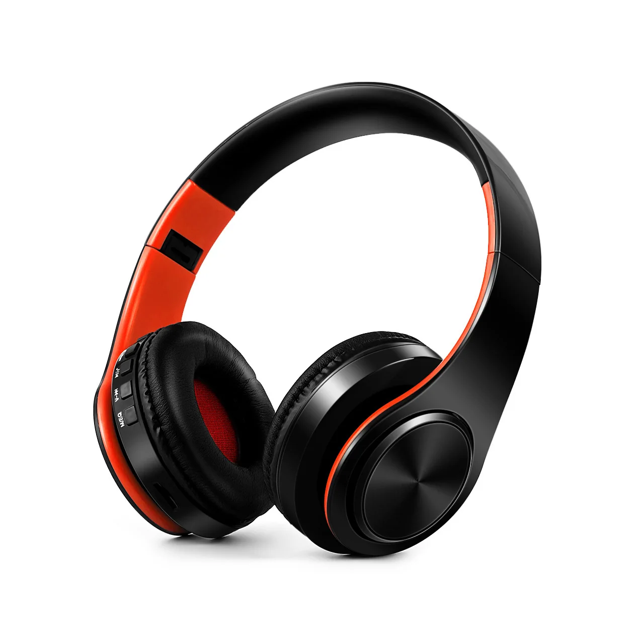 Fones De Ouvido Estéreo Sem Fio Bluetooth (preto E Laranja) Com Microfone Embutido