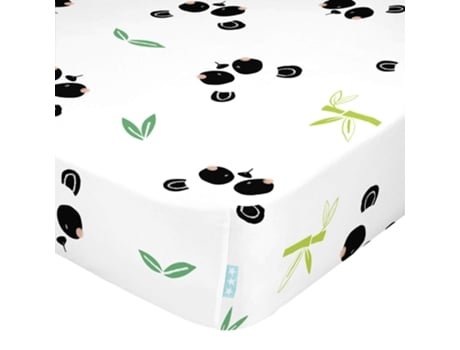 Lençól de Baixo HAPPYFRIDAY Panda garden Maxicuna (70x140 cm)