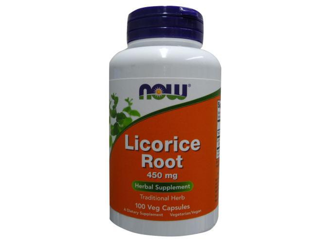 Now Foods Raiz Alcaçuz 450Mg 100 Cápsulas