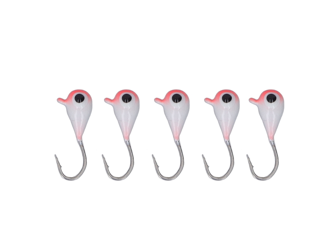 Conjunto 5 Anzóis Pesca Gelo Aço Carbono 4mm