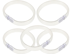 Pulseira tubular Gadpiparty para hospitais e eventos, pulseira médica ajustável para identificação, pacote com 5 unidades.