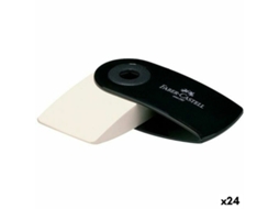 Borracha Faber-Castell Sleeve Mini Capa Preto 24 Unidades