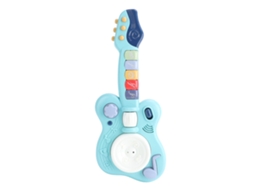 Mali guitarra Elétrica Infantil Educativa Brinquedo Musical Colorido para Bebê Azul