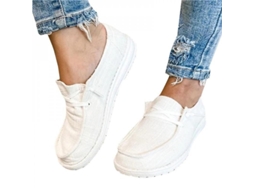 Sapatos de Mulher MARCA com flats e sola ortopédica 36 branco