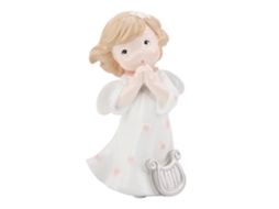 Figura Anjo Cherub com Asas Resina Decoração Lar Presente B