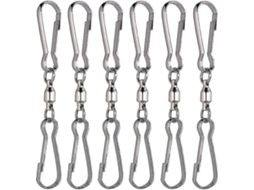 Rebe 6 Clips de Giro Suave de Acero Inoxidable para Rotadores de Viento Colgantes Columpios Con Clip Dual Resistente Al Clima
