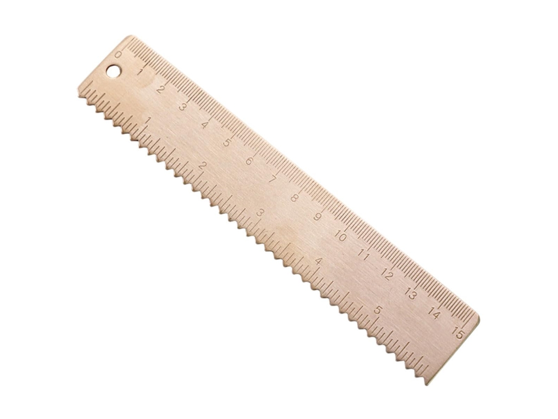 Régua De Latão Coheali, Reta Para Desenho, Retangular 15 Cm,