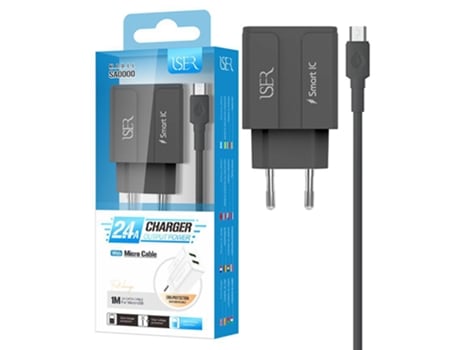 Carregador Com Duas Entrada Usb 2.0 Iser Sa0000 (Preto)