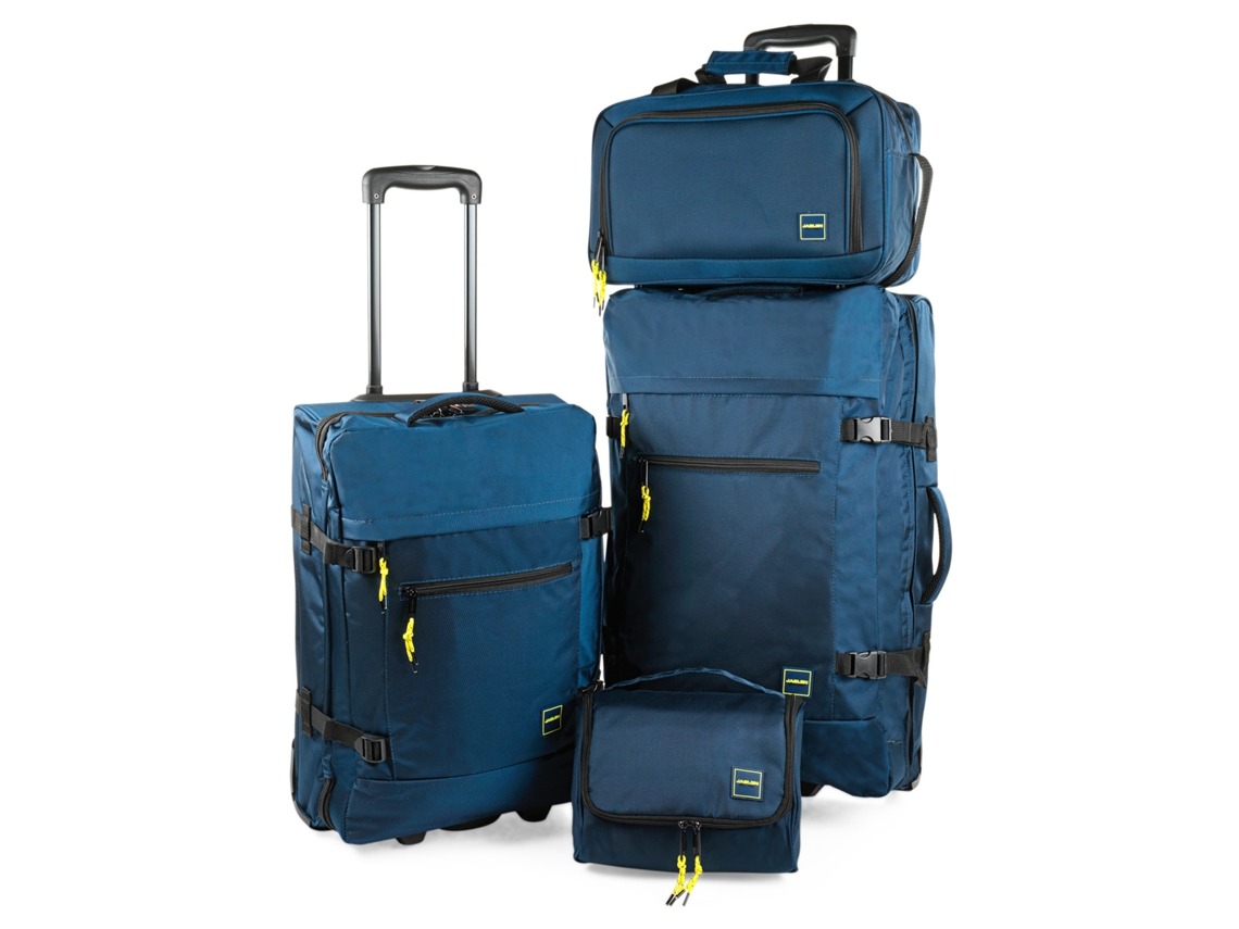 Conjunto de mala semirrígida JASLEN Treviso Azul Marinho Eva (39X67,5X26 Cm - 65L)