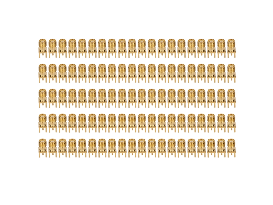 100pcs Adaptador de Cabo Coaxial Rf Fêmea Conector Base | S/MARCA