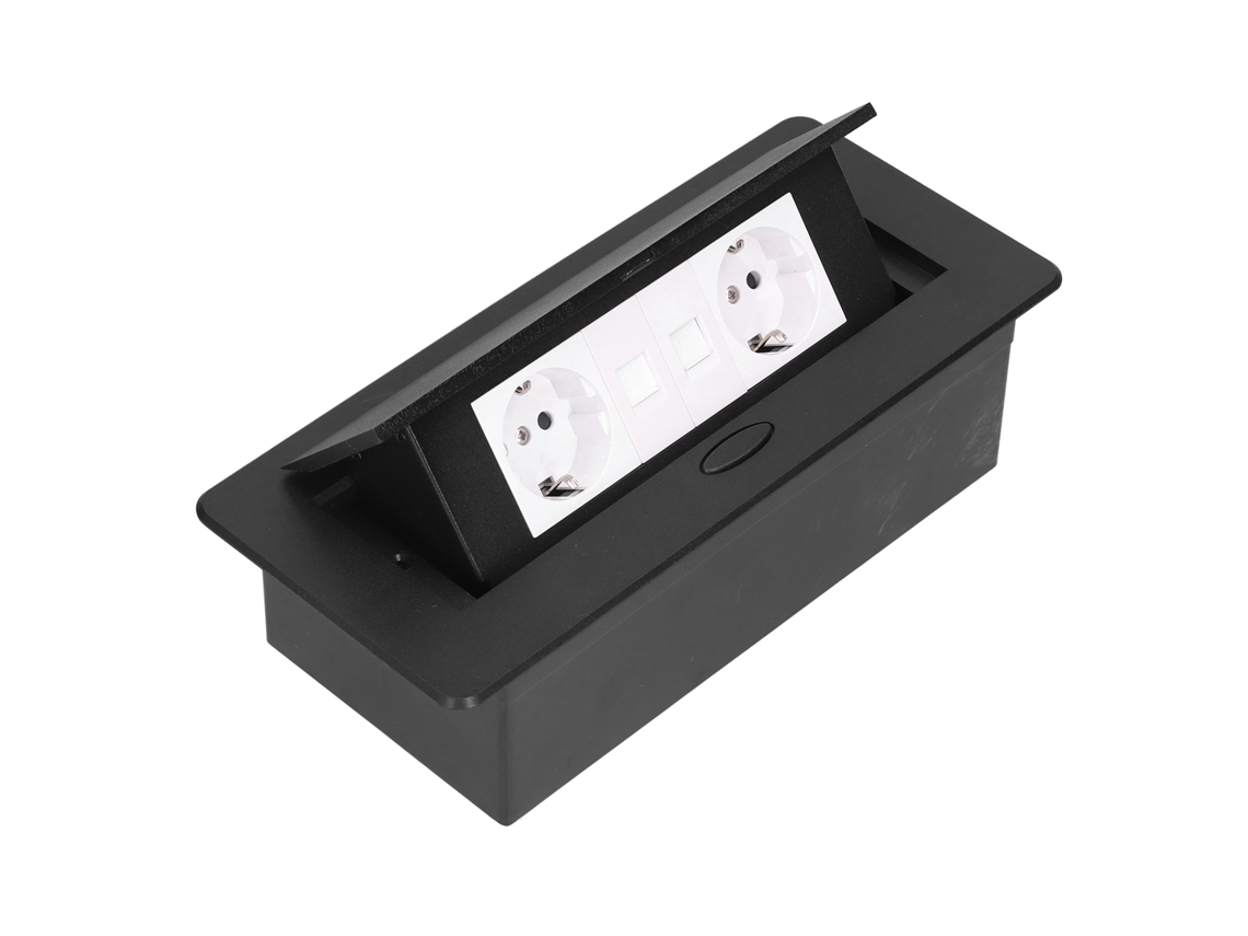 Tomada Pop Up Mesa Comando 16a Home Office Preto