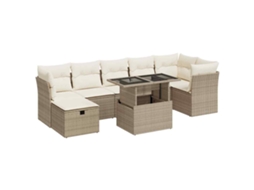 Garden Sofa Set, Garden Sofa Sets Vidaxl Bege Rattan / Vime (n/a)