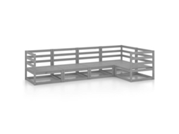 Conjunto Lounge Jardim Pinho Maciço Cinzento 5 Pcs MAISON EXCLUSIVE