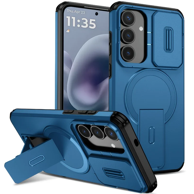 Capa Protetora Magnética Para Câmera De Celular (galaxy S26 Azul) Para Samsung