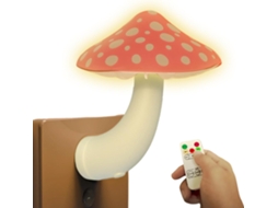 Luminária Noturna Genérica Em Formato De Cogumelo Com Luz Quente E