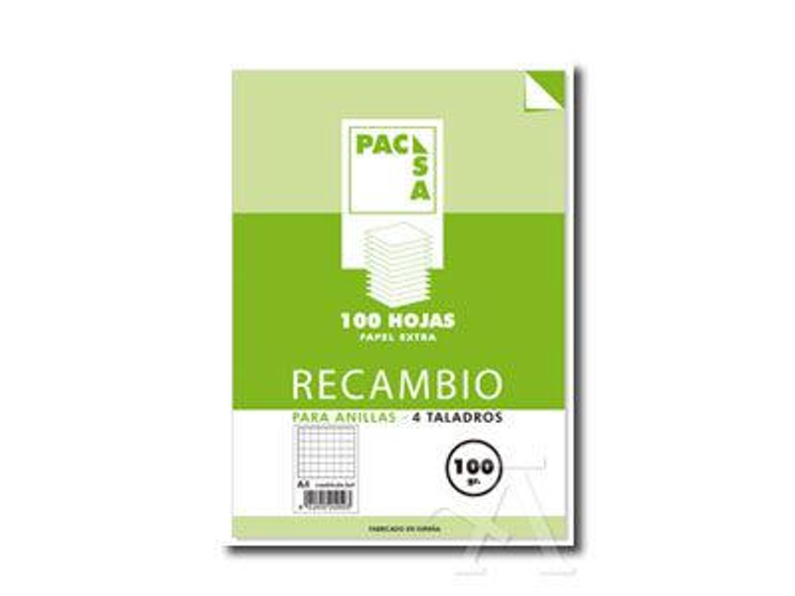 Recambio A4 100H 4 Taladros 100G Cuad.4X4 Pack M PACSA