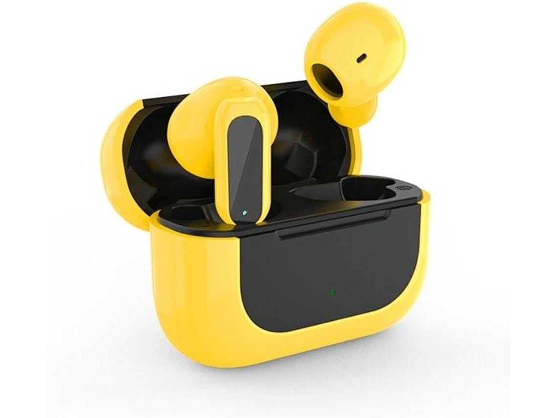 Auriculares Bluetooth True Wireless ALIN824-3 (In Ear - Microfone - Amarelo)