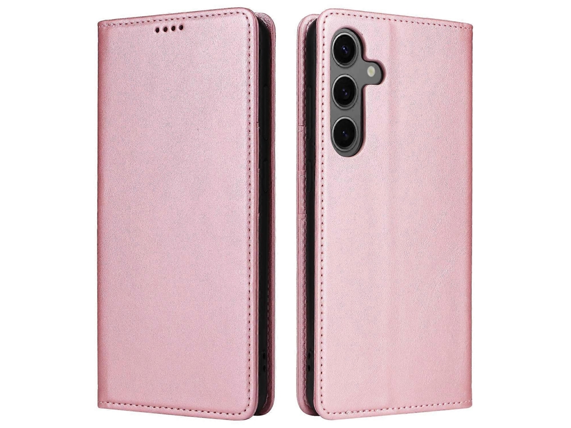 Capa De Couro Com Bloqueio Rfid E Fecho Magnético Para Samsung Galaxy S24